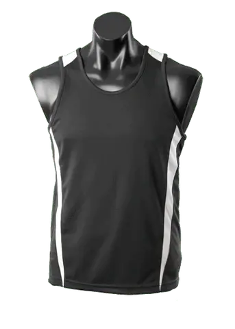 Aussie Pacific Men's Eureka Singlet 1104 Casual Wear Aussie Pacific Black/White S
